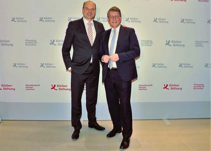Intendant Axel Schneider mit Dietrich Wersich, Stäitsch Theaterbetriebs GmbH. Foto: Cetin Yaman